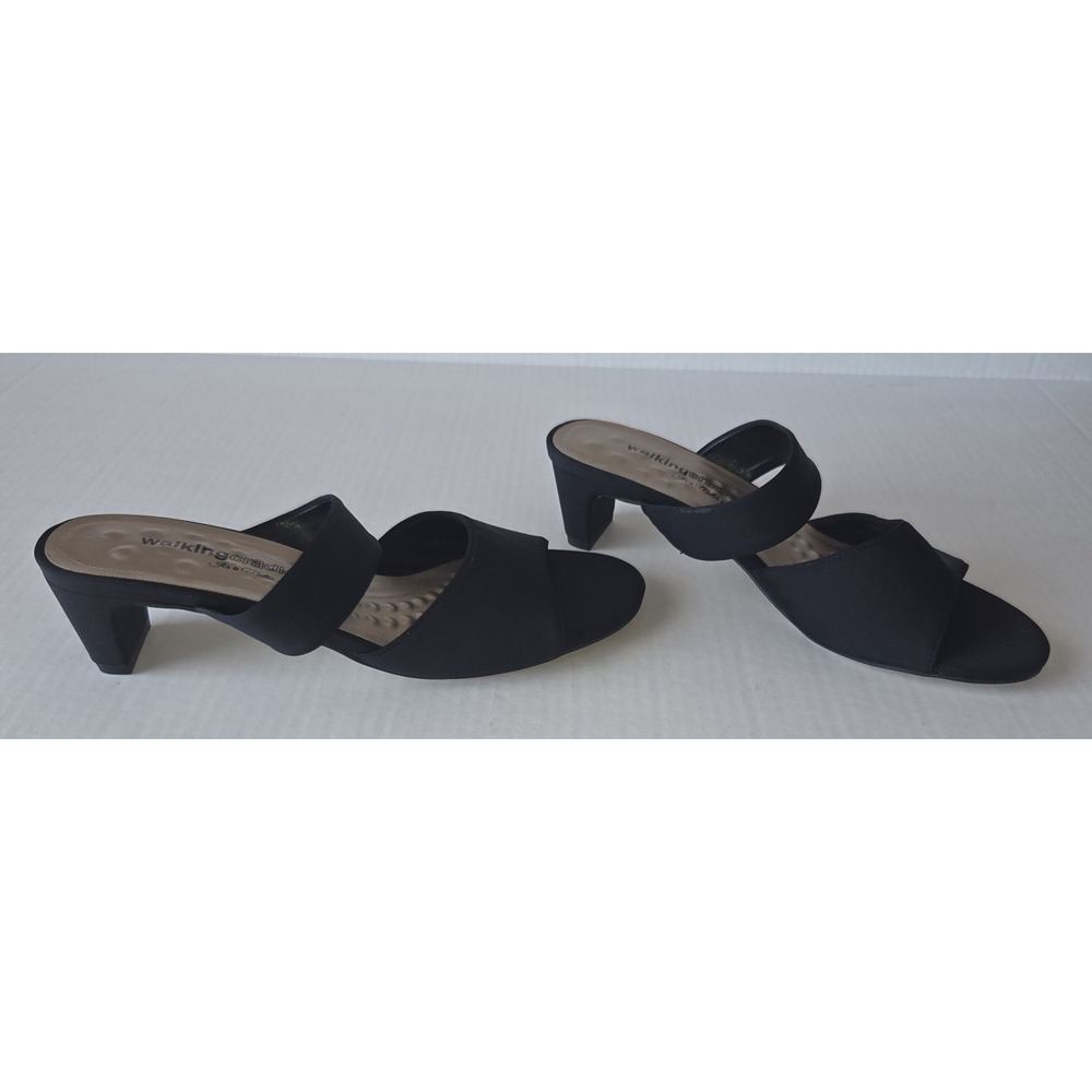 WALKING CRADLES Lorelai Black Fabric Slide Sandals Sz 9.5 M ~ EUC ~ - Picture 3 of 5